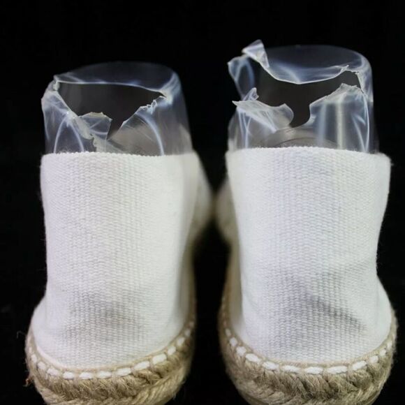 j jill White Canvas Espadrille slip on shoes size 9 womens NEWThe canvas folds - Picture 7 of 9
